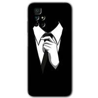 Redmi 10 Kılıf HD Desen Baskılı Arka Kapak - Smokin + Kırılmaz Cam