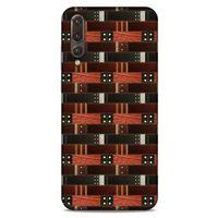 Huawei P20 Pro Kılıf Patchwork (19) Kılıfları Kahve Turuncu