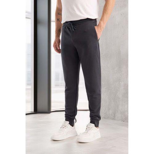 Spike Diagonal 3 İplik Manşet Paça Erkek Pantolon Eşofman Altı - Füme
