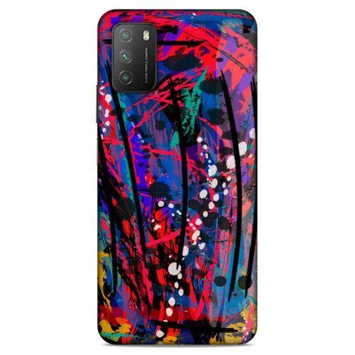 Lopard Xiaomi Poco M3 Uyumlu Kılıf Soyut Sanat (46) Desenli Core Armor Kılıf