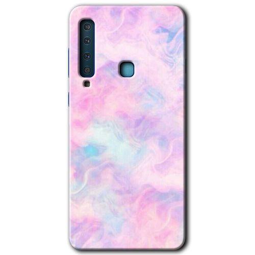 Galaxy A9 2018 Kılıf HD Desen Baskılı Arka Kapak - Pembe-Duman + Kırılmaz Cam