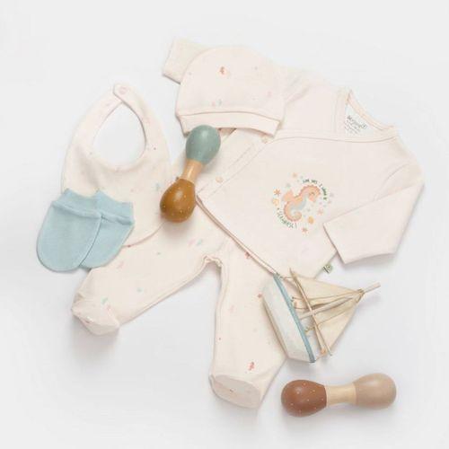 Bibaby Biorganic Save The Seahorse 5'Li Hastane Çıkış Seti 62340 Bej-Mint
