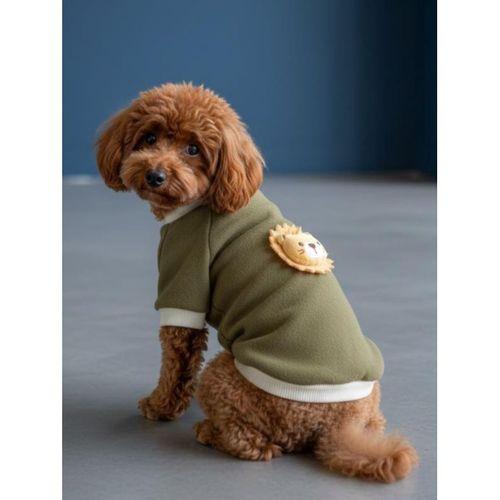 Minik Aslan Köpek Sweatshirt – Haki