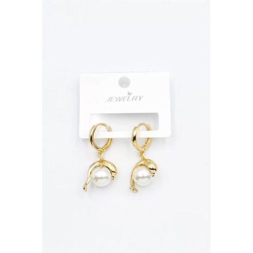 İncili Yunus Küpe - Altın