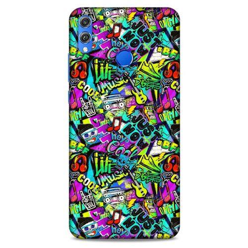 Graffitix (9) Desenli Silikon Kapak Huawei Honor 8x Kılıf