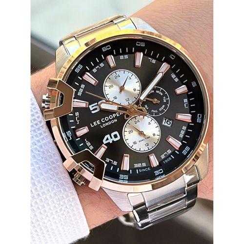 Lee Cooper Çelik Kordon İç Fonksiyonları Aktif 5 Atm Suya Dayanıklı Erkek Kol Saati ELC07469.560