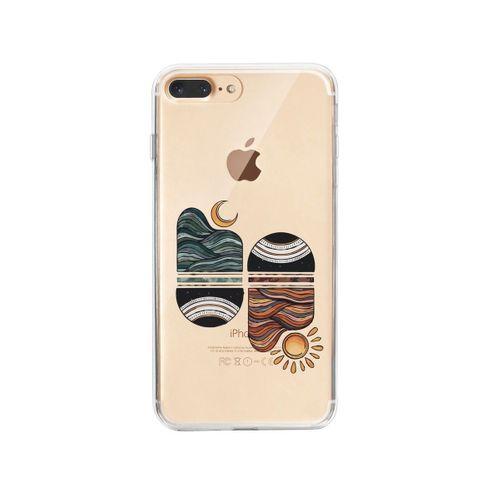 iPhone 7 Plus Sunset Wave Premium Şeffaf Telefon Kılıfı