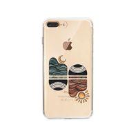 iPhone 7 Plus Sunset Wave Premium Şeffaf Telefon Kılıfı