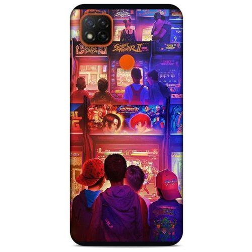 Retro (33) Desen Hybrid Kılıf Renkli Xiaomi Redmi 9C Kılıf