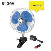 Sentinel Oto Vantilatör 24V 8 İnch Mandallı Çakmak Girişli