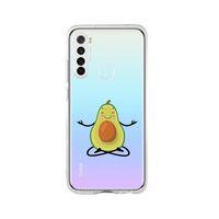Redmi Note 8 Yogacı Avokado Desenli Premium Şeffaf Silikon Kılıf
