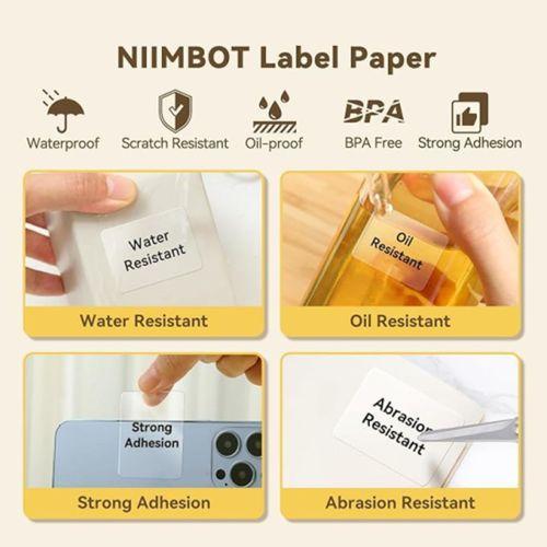 NIIMBOT T40 Etiket 40mm x 60mm 125 adet Şeffaf (B1,B21S,B3S)