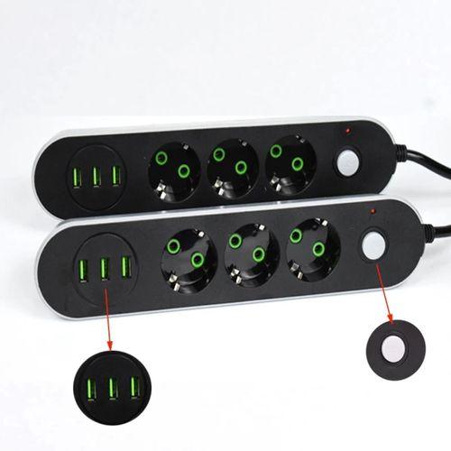 Usb Yuvalı Üçlü Priz