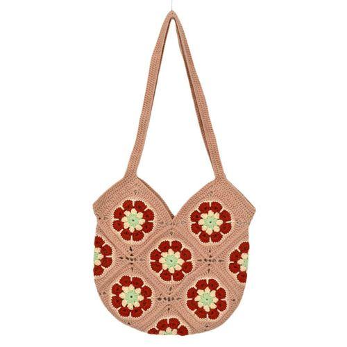 El Örgüsü Motif Desenli İçi Astarlı Omuz Çanta BGL-ST04725
