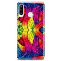 Huawei P30 Lite Kılıf Moda Renkler Arka Kapak Koruma Desenli Full Koruyucu