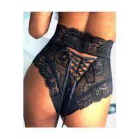 Pilelistore Siyah Dantelli Yüksek Bel Külot Hera - K1002