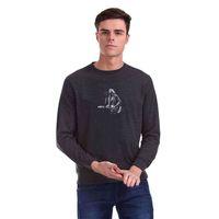 Kurt Cobain Baskılı Füme Antrasit Erkek Sweatshirt
