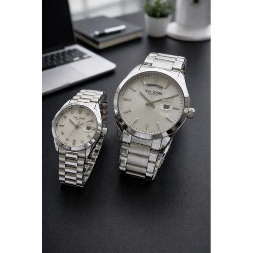Tom Jones Çiftlere Ve Sevgililere Özel 3 Atm 2 Yıl Garantili Bay Ve Bayan Çift Saati CF.TJ.M003