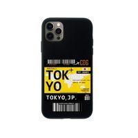 iPhone 12 Pro Max Tokyo Bilet Tasarımlı Siyah Telefon Kılıfı