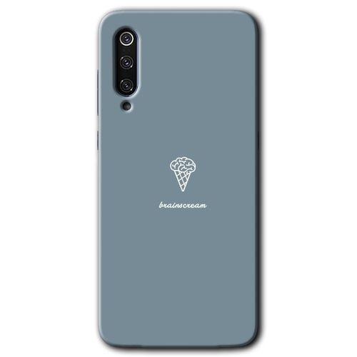 MRCİLETİSİM Xiaomi Mi 9 Kılıf Baskılı Kapak - Beyin Gıdası + 5D Tam Kaplayan Cam