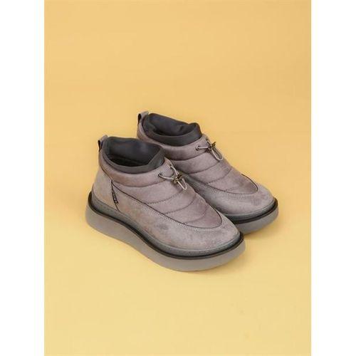 LUXOR Kadın Dolgulu Kışlık Gri Sneaker Bot