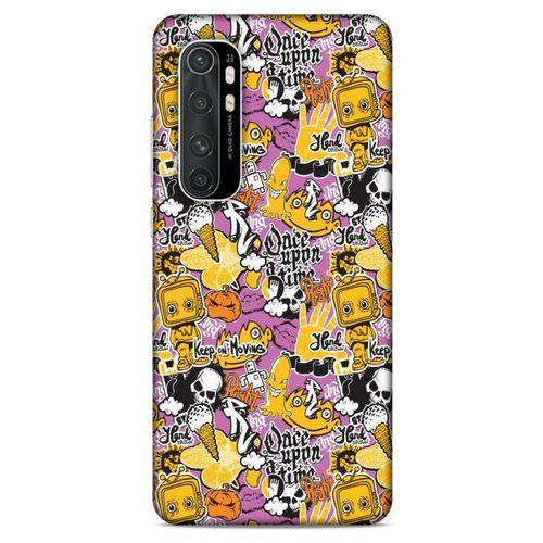 Retro (3) Desen Kapak Renkli Xiaomi Mi Note 10 Lite Kılıf