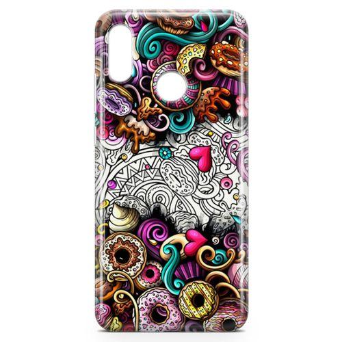 Huawei Y9 2019 Kılıf Donut Doodle Arka Kapak Koruma Desenli Full Koruyucu