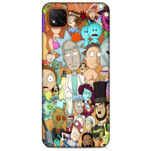 Xiaomi Redmi 9C Uyumlu Kılıf Rick And Morty (35) Fit Design Kılıf Cop Rick
