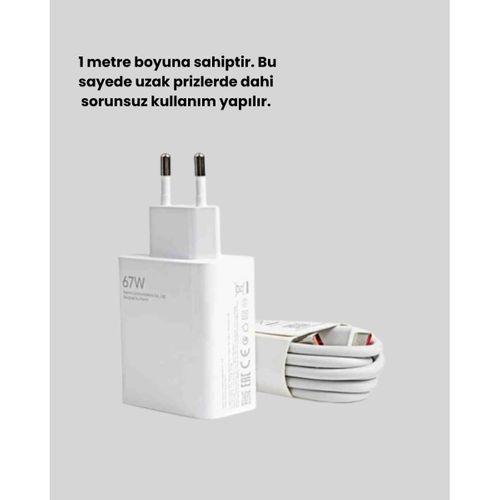 67 Watt Type C Şarj Adaptörü  Poco X3 X4 X5 Pro Uyumlu