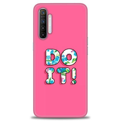 Realme XT Kılıf HD Baskılı Kılıf - Do It + Tam Ekran Koruyucu