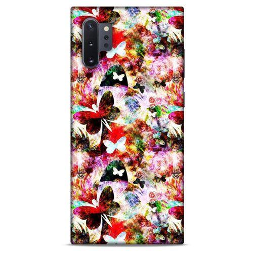 Samsung Galaxy Note 10 Plus Kılıf Kelebek Etkisi (16) Kalın Kılıf Yeşil Mavi
