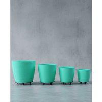 4’lü 3d Yeşil Dekoratif Saksı Takımı Ayaklı Modern Vazo Seti