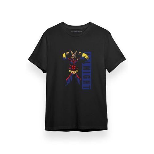 My Hero Academia Anime All Might Toshinori Yagi Art Siyah Kısa kol Erkek Tshirt
