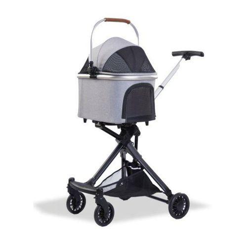 EuroDog Katlanabilir Köpek Arabası Gri 83x48,5x110 cm