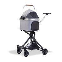 EuroDog Katlanabilir Köpek Arabası Gri 83x48,5x110 cm