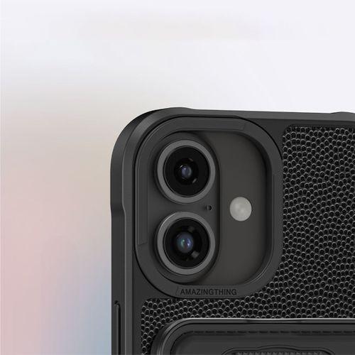Apple iPhone 16 Plus Kılıf M-safe Şarj Özellikli Standlı Kartlıklı Set Amazinghing Glamour Luxe Serisi Kapak