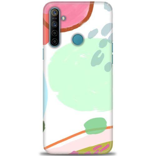 Realme C3 Kılıf HD Baskılı Kılıf - Benekli + Tam Ekran Koruyucu