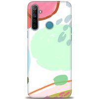 Realme C3 Kılıf HD Baskılı Kılıf - Benekli + Tam Ekran Koruyucu