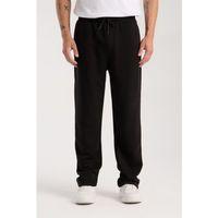 Mendes Baggy Kalıp Diagonal 3 İplik Kumaş Erkek Eşofman Altı Pantolon - Siyah