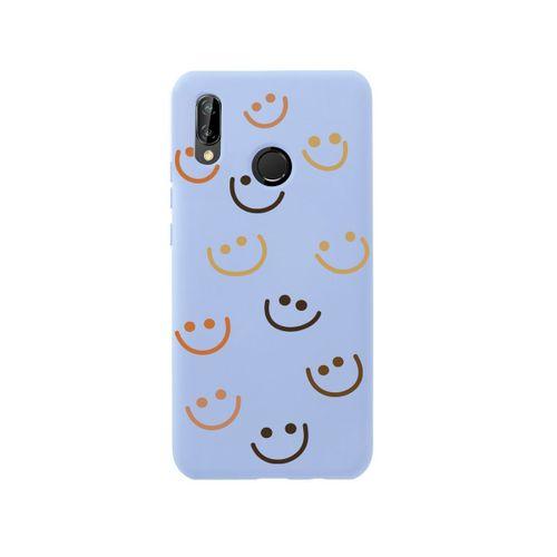 Huawei P20 Lite Smile Premium Silikonlu Lila Telefon Kılıfı