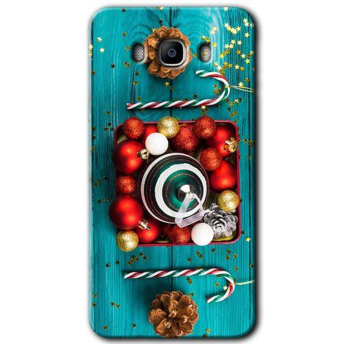 Galaxy J7 2016 Kılıf HD Desen Baskılı Arka Kapak - Christmas + Kırılmaz Cam
