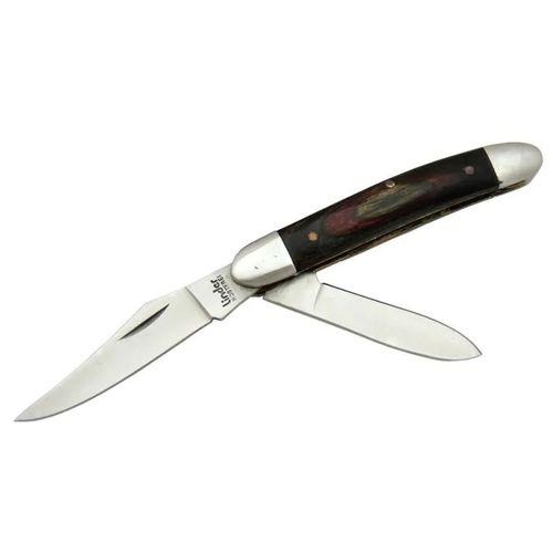 K-21 Linder Çiftli / Çift Ağızlı Çakı 14,5 Cm - Ahşap Saplı, Manuel