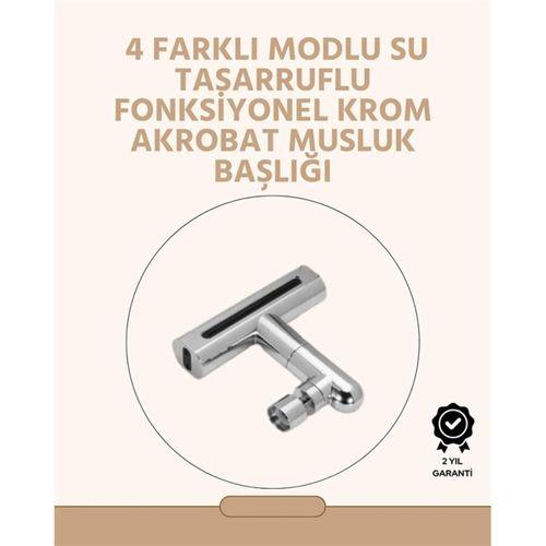 360° Dönüşlü Su Akışı Başlığı | 4'ü 1 Arada Kullanım