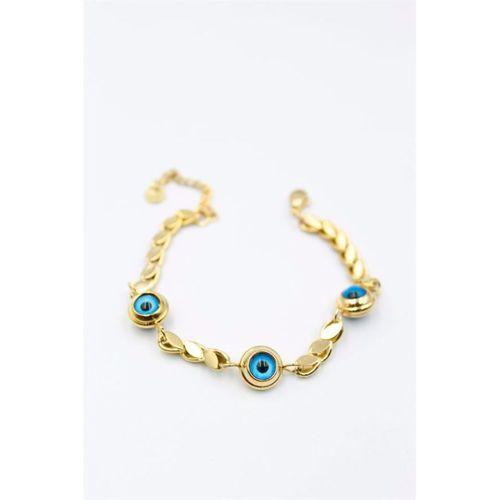 Arpa Zincirli Nazar Bileklik - Altın