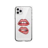 iPhone 11 Pro Hello Kiss Desenli Premium Şeffaf Silikon Kılıf