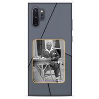 Samsung Galaxy Note 10 Plus Kılıf Atatürk (31) TPU Kılıf Koyu Gri