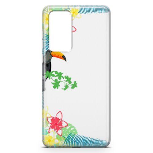 Huawei P40 Kılıf Tukan Kuşu Arka Kapak Koruma Desenli Full Koruyucu