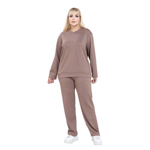 Melsay Butik Büyük Beden Vizon Modal Kadın Eşofman Takımı