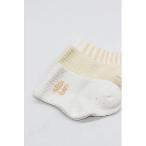Bistyle Little Love Girl 3'lü Penye Soket Çorap 10137 Ekru