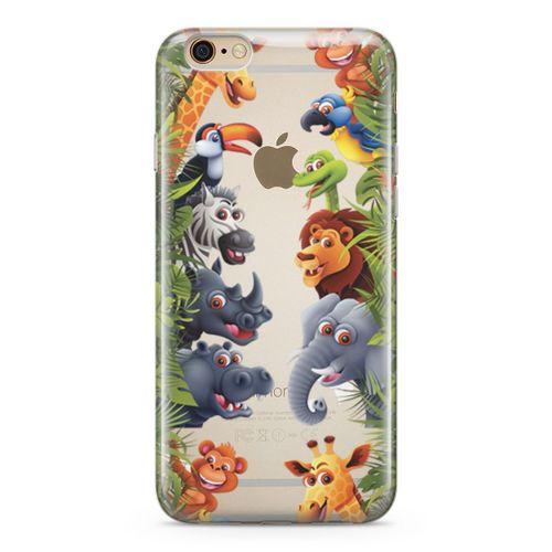 Apple iPhone 6 6s Kılıf Hayvanat Bahçesi 2 Arka Kapak Koruma Desenli Full Koruyucu